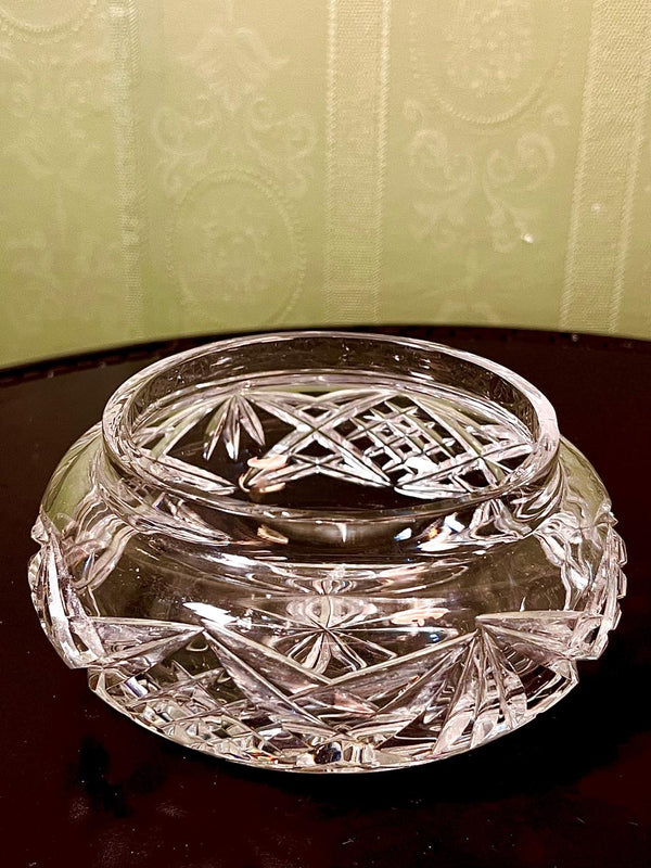 Vintage Crystal Starburst Bowl Clear Crystal 10cm