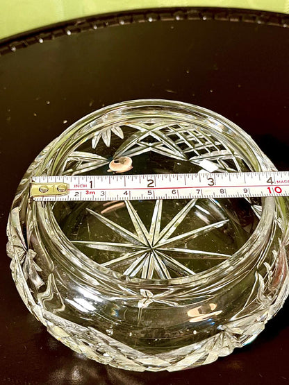 Vintage Crystal Starburst Bowl Clear Crystal 10cm