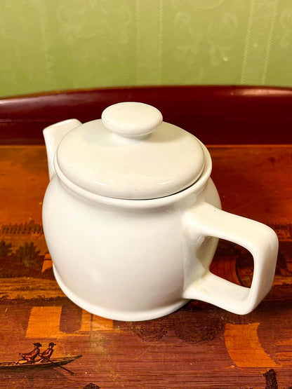 Royal Gen Ware White Porcelain Teapot with Lid, 10cm