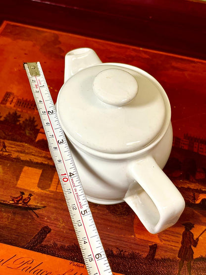 Royal Gen Ware White Porcelain Teapot with Lid, 10cm
