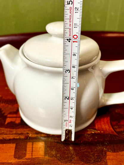 Royal Gen Ware White Porcelain Teapot with Lid, 10cm