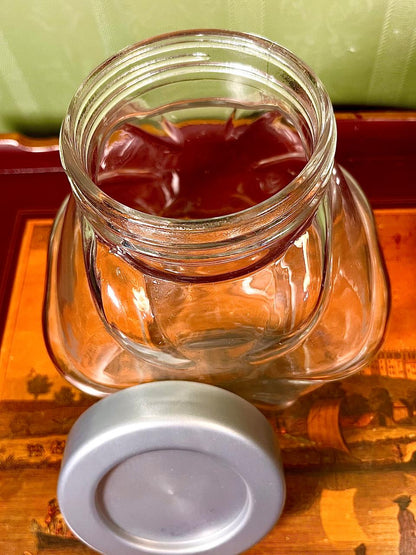 Vintage Crystal Storage Jar with Silver Lid 18cm