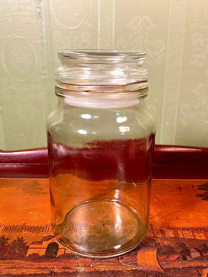 Vintage Crystal Storage Jar with Clear Lid 17cm