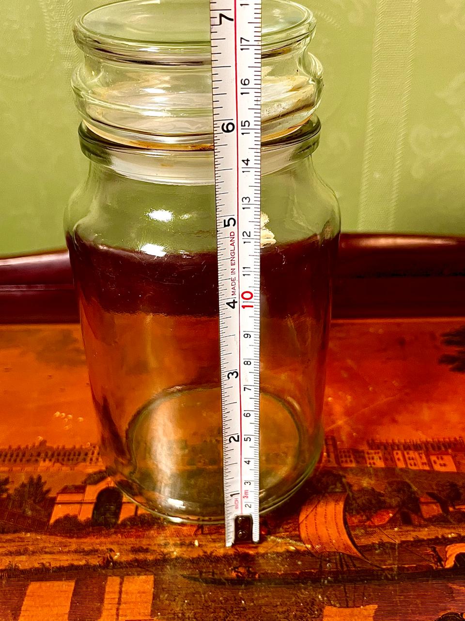 Vintage Crystal Storage Jar with Clear Lid 17cm