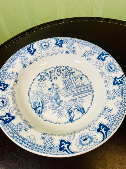 Antique R. Regout Maastricht Canton Blue White Plater 9 in
