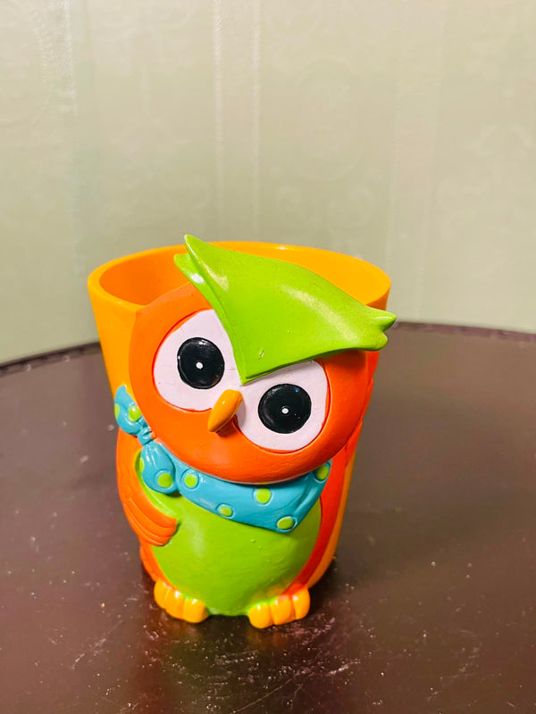 Colourful Owl Decorative Planter Pot 11cm