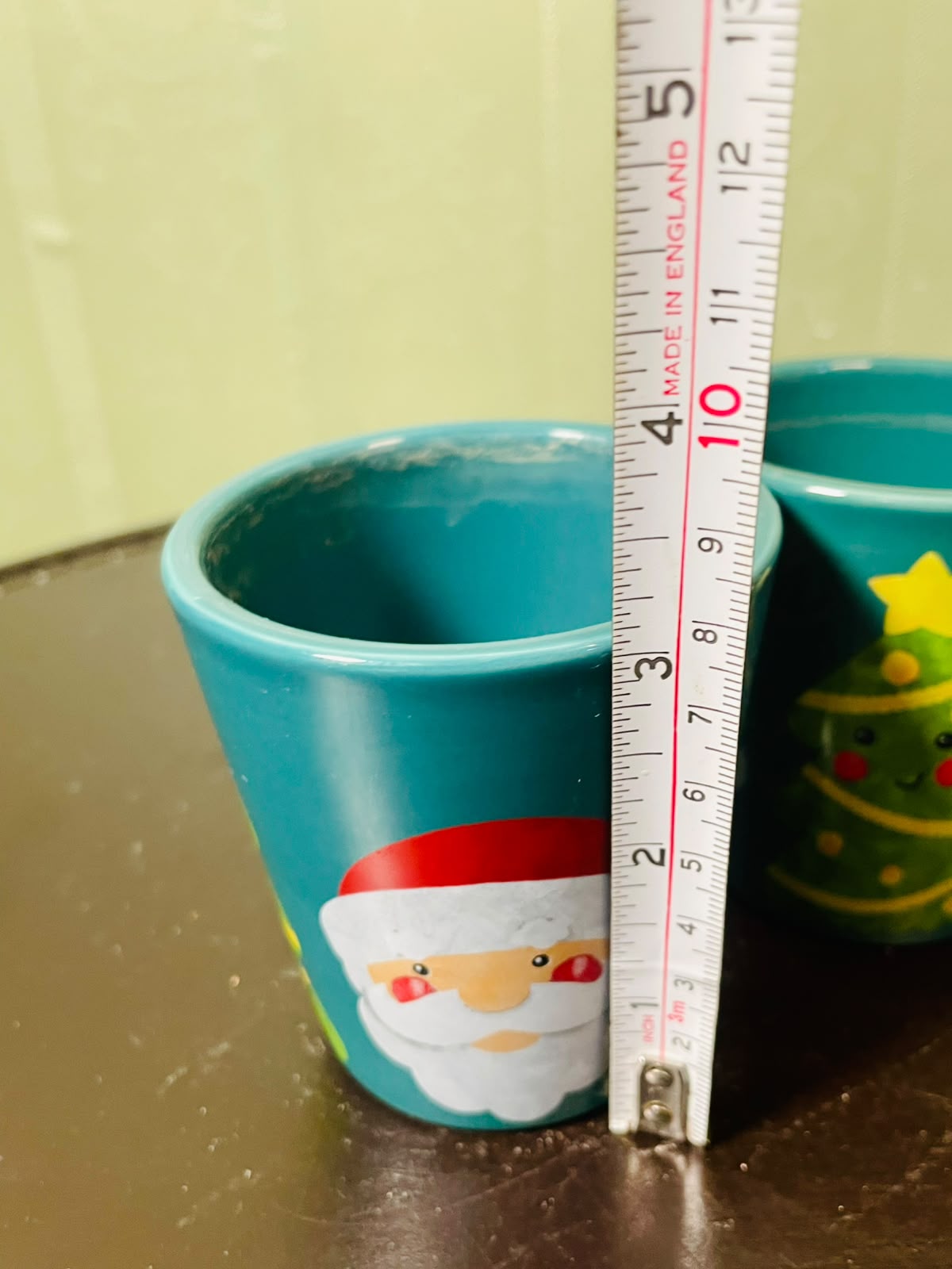 Christmas Tree & Santa Decorative Planter Pots Set of 2