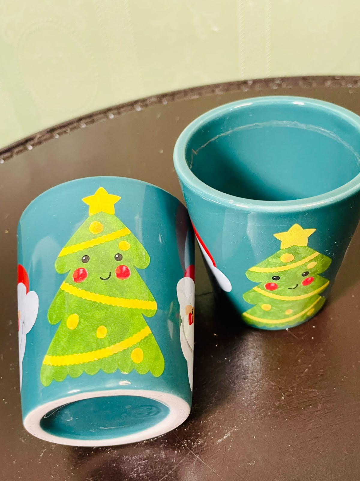 Christmas Tree & Santa Decorative Planter Pots Set of 2