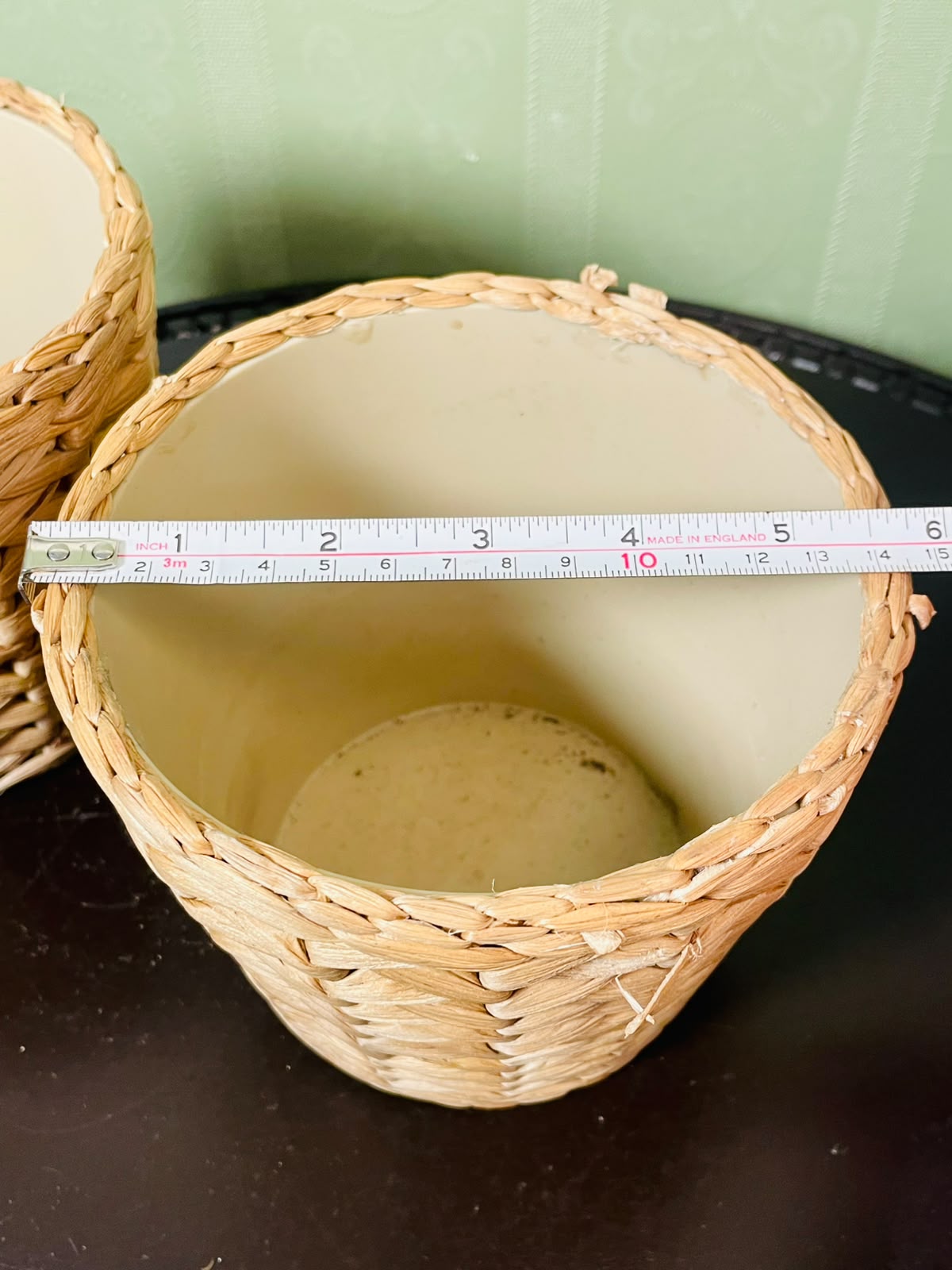 IKEA FRIDFULL Woven Plant Pots Natural 12 cm Set of 2