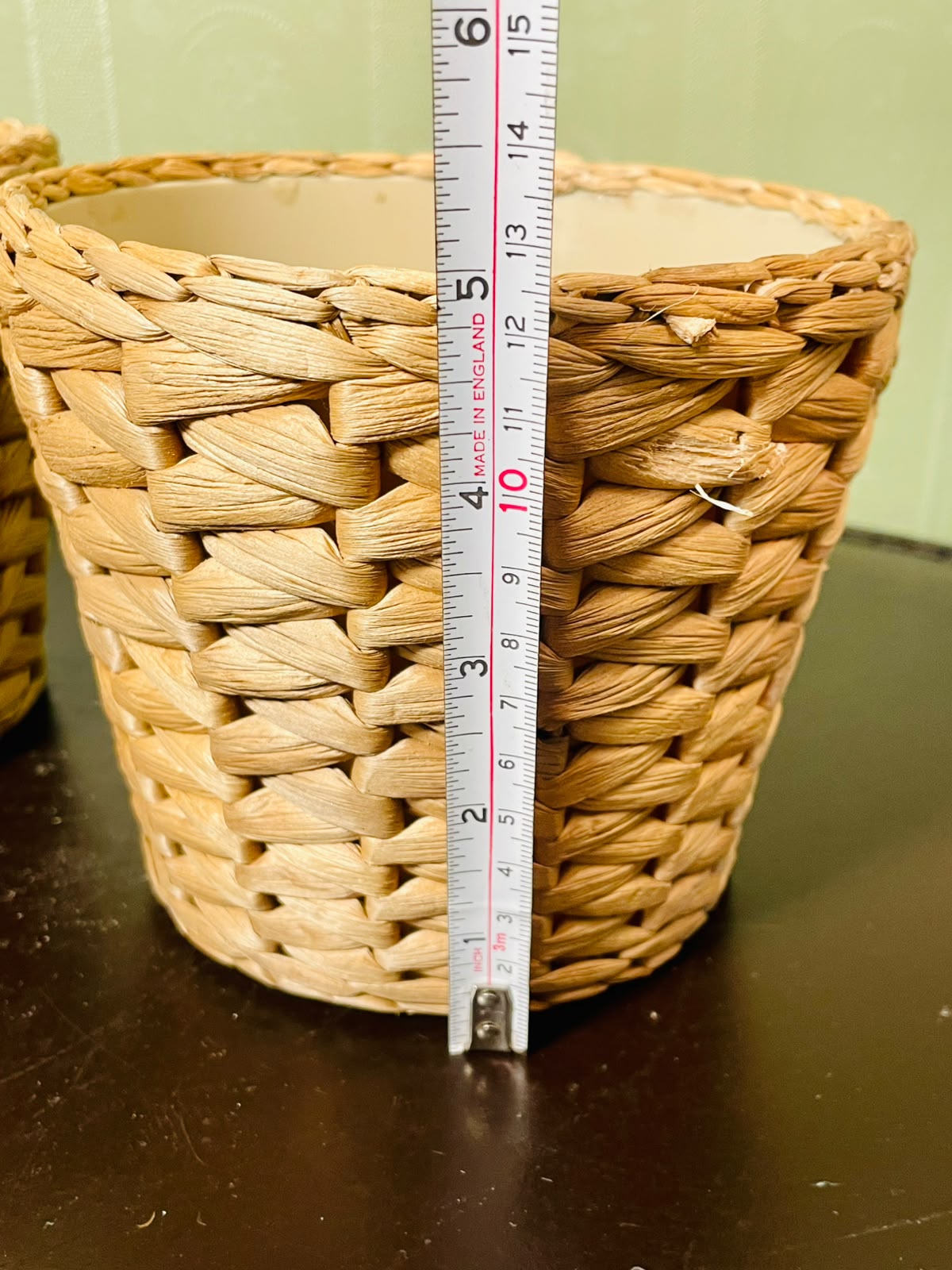 IKEA FRIDFULL Woven Plant Pots Natural 12 cm Set of 2