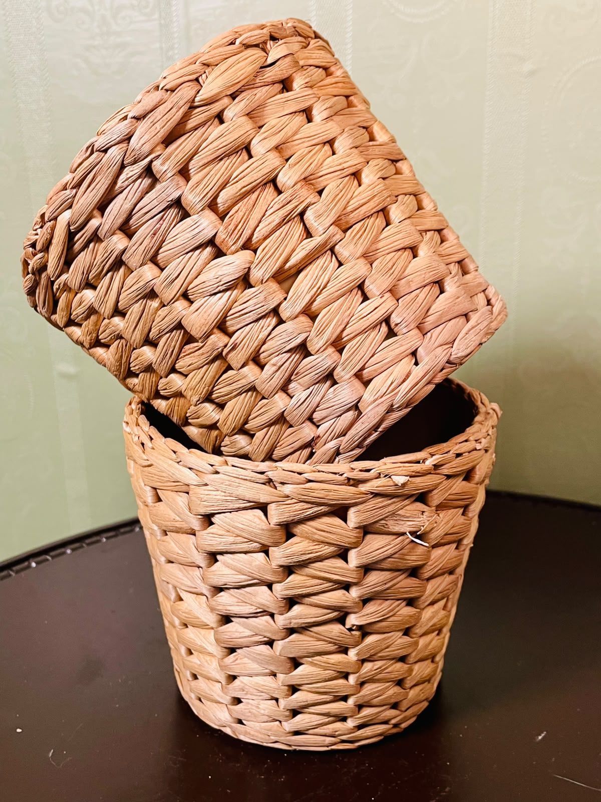 IKEA FRIDFULL Woven Plant Pots Natural 12 cm Set of 2