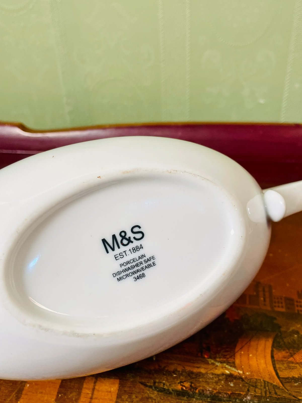 M&S White Porcelain Gravy Boat 22cm