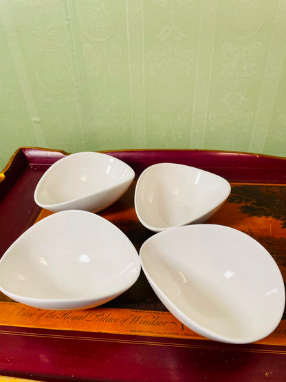 Symphony White Porcelain Serving Bowls Set of 4 – 15cm