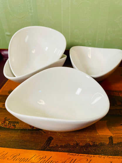 Symphony White Porcelain Serving Bowls Set of 4 – 15cm