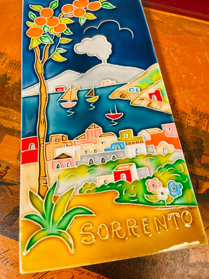Vintage Sorrento Scenic Ceramic Wall Plaque 24cm