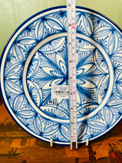 Portuguese Blue Botanical Decorative Plate 23cm