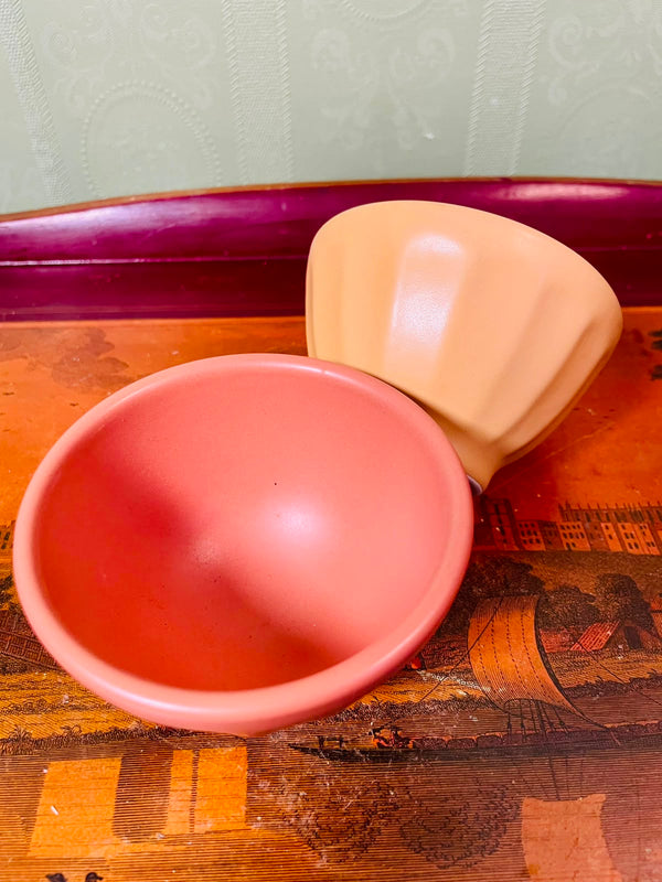 Peach & Apricot Ceramic Bowls 2-Piece Set 10cm