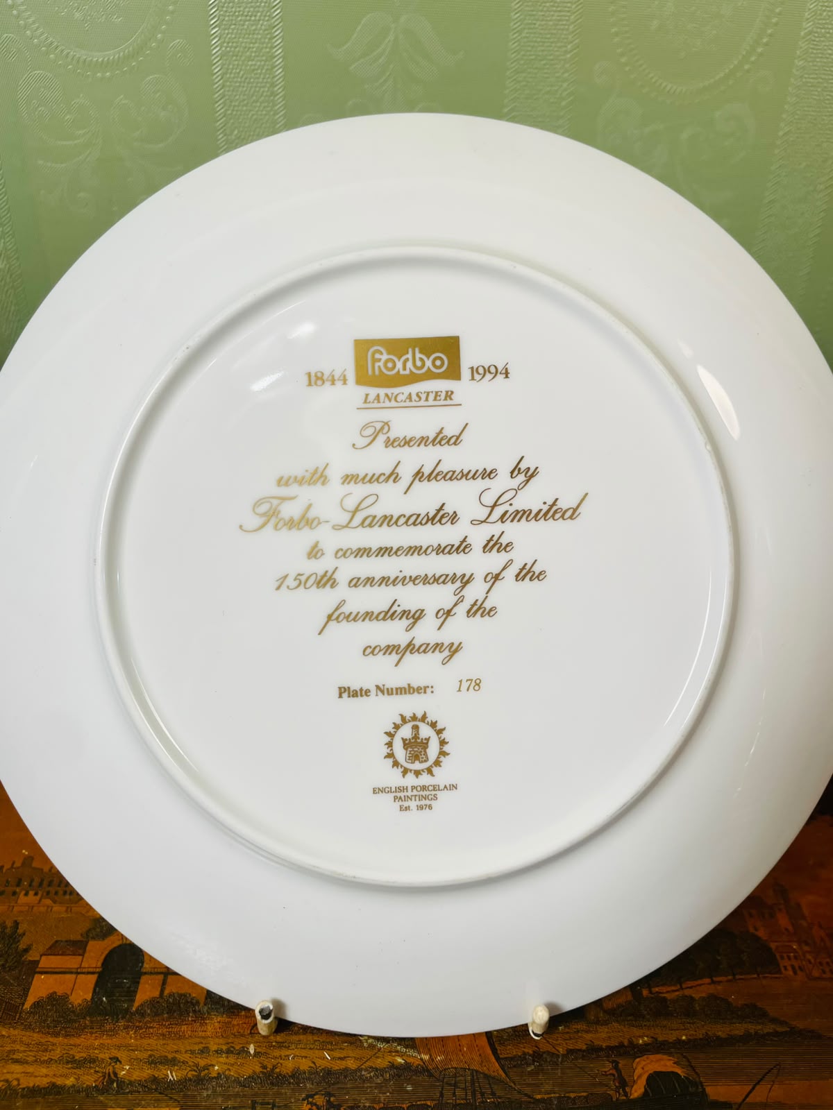 Forbo Lancaster Anniversary Porcelain Wall Plate 21cm