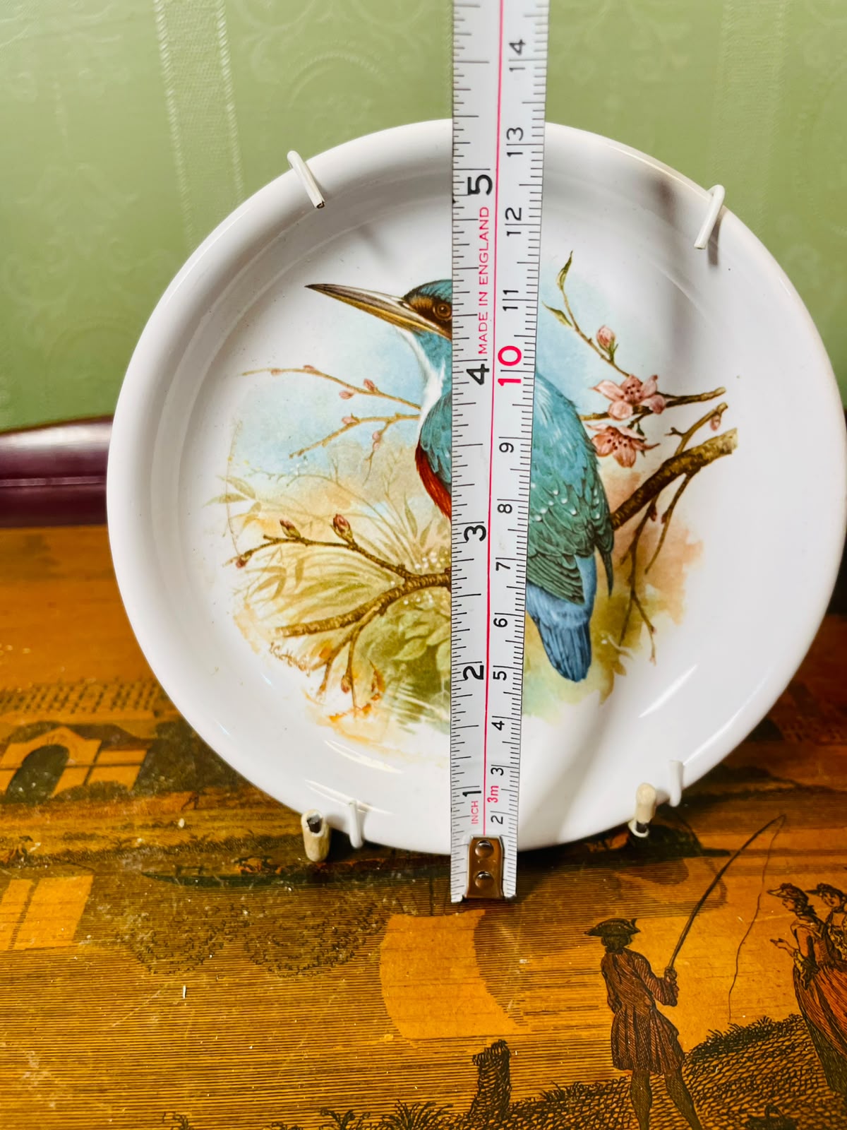 Kingfisher Blossom Decorative Wall Plate 13cm
