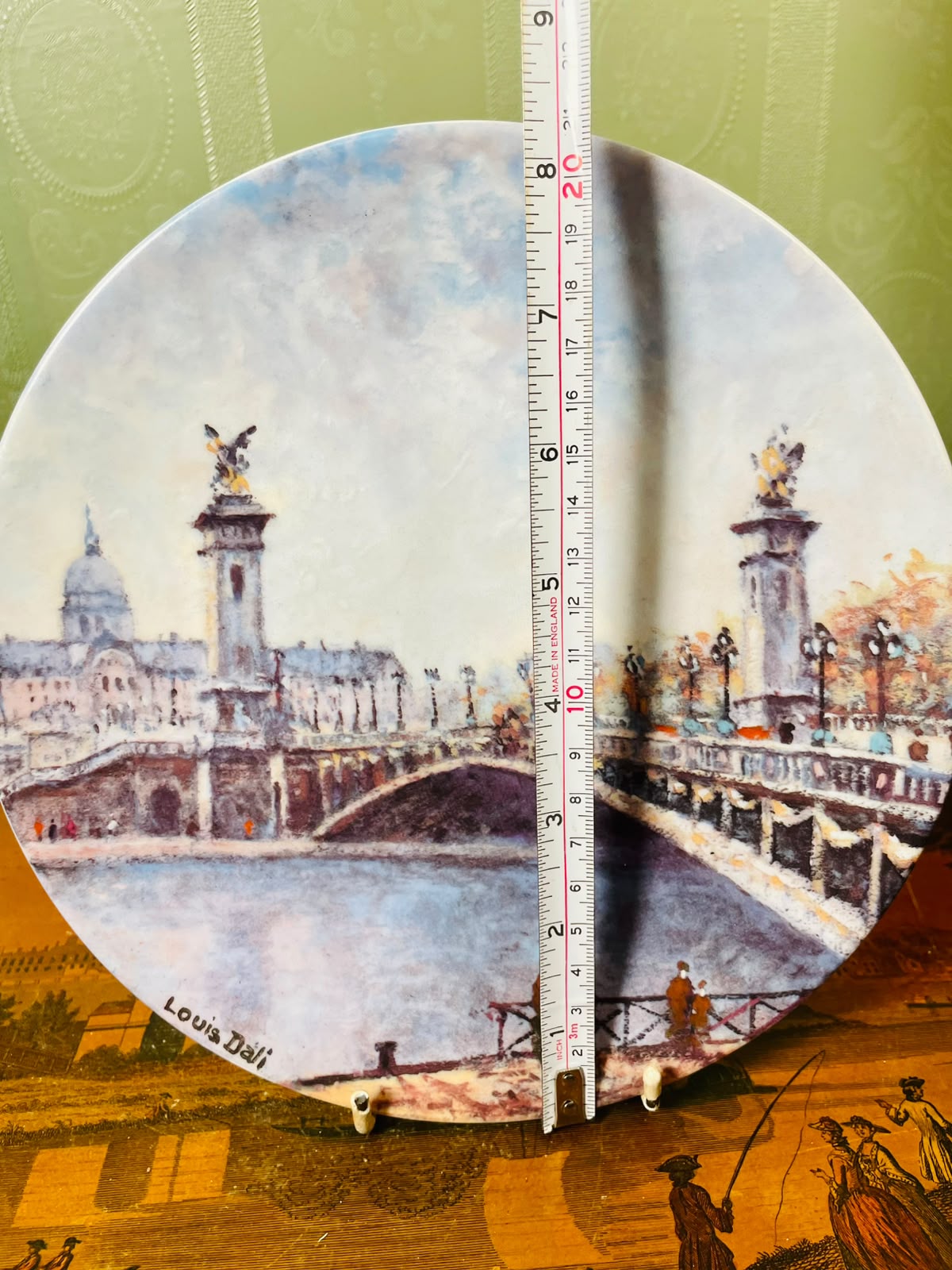 Porcelaine de Limoges Le Pont Alexandre III Wall Plate 21cm