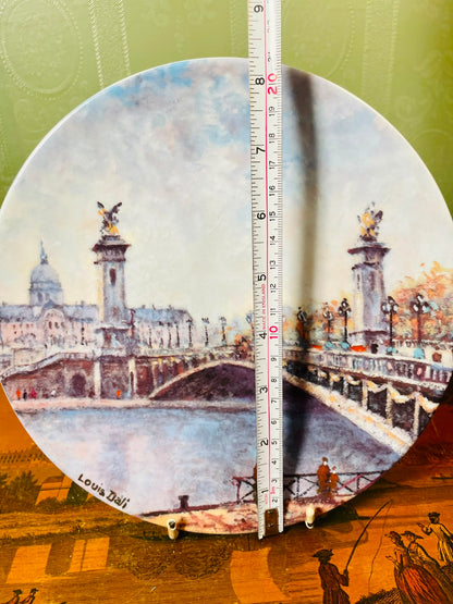 Porcelaine de Limoges Le Pont Alexandre III Wall Plate 21cm