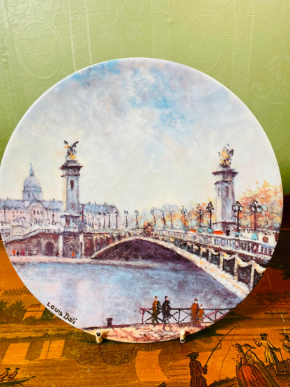 Porcelaine de Limoges Le Pont Alexandre III Wall Plate 21cm