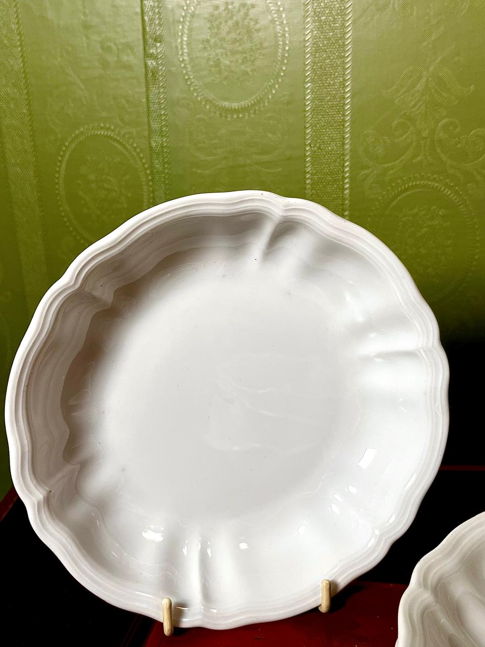 Richard Ginori Italy White Scalloped Porcelain Bowls Set of 4 – Vintage Italian Tableware