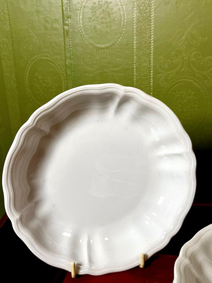Richard Ginori Italy White Scalloped Porcelain Bowls Set of 4 – Vintage Italian Tableware
