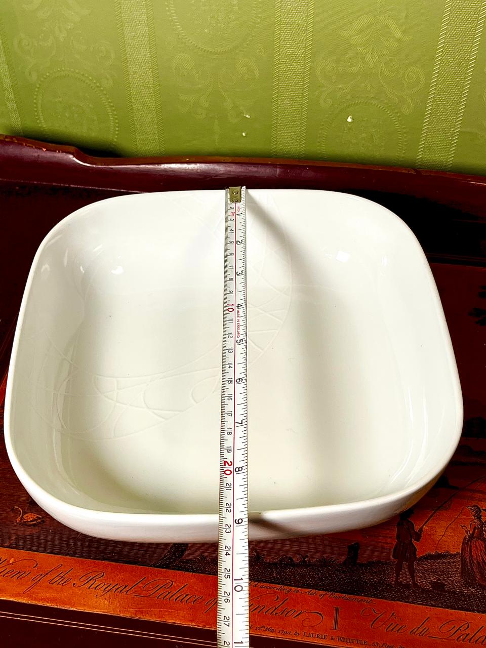 Jamie Oliver by Queens White Square Serving pasta plater 23 cm
