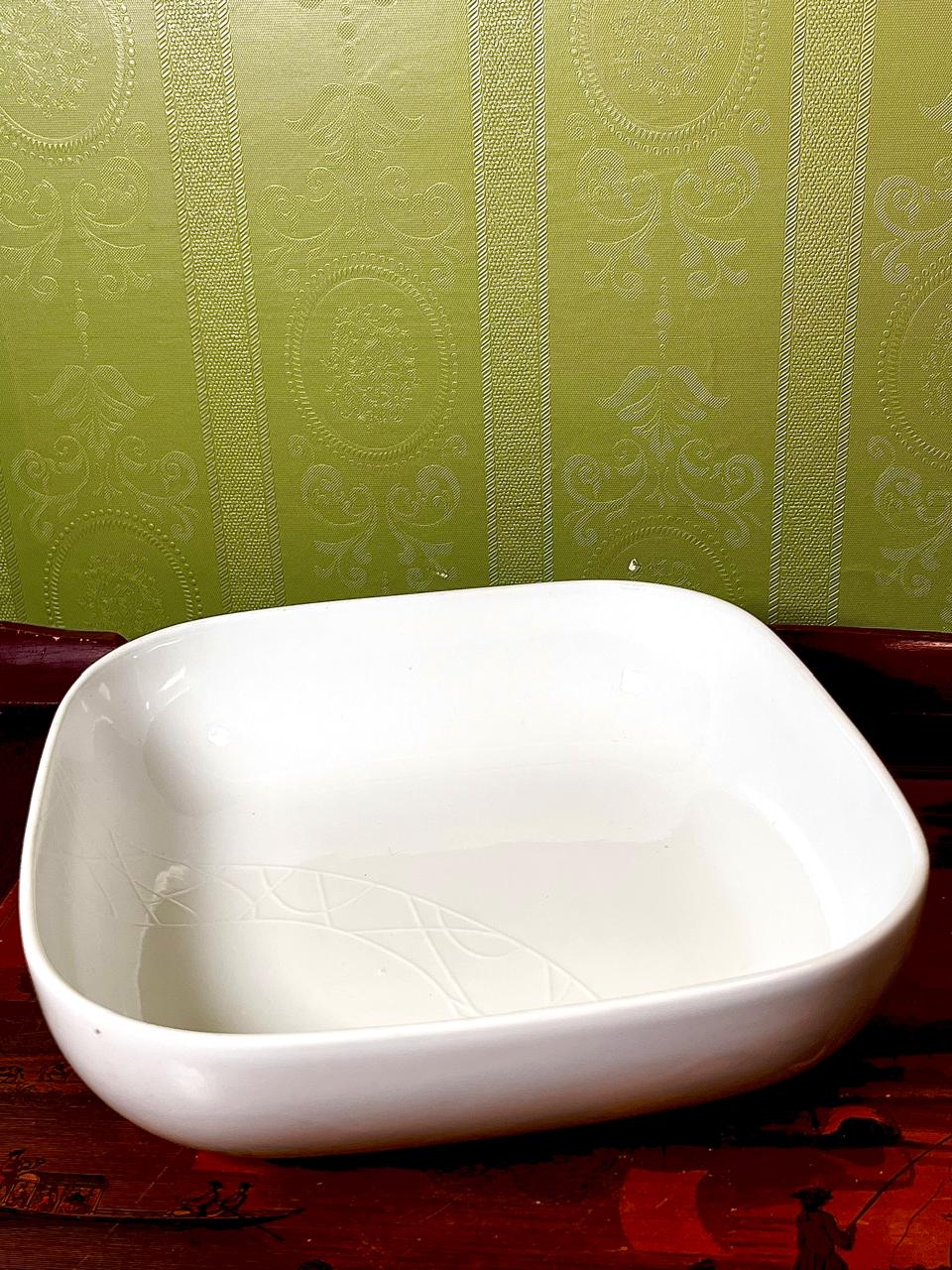 Jamie Oliver by Queens White Square Serving pasta plater 23 cm