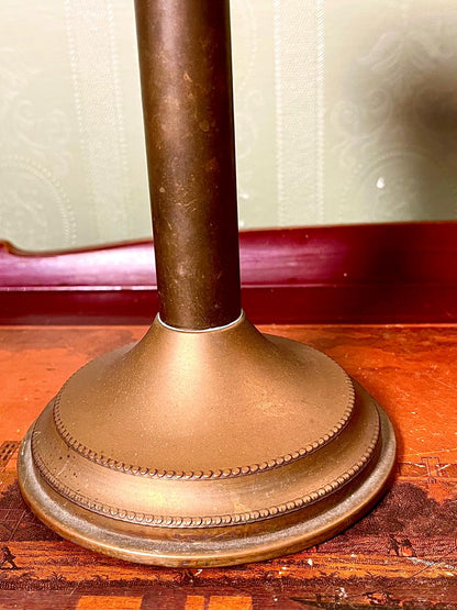 Vintage Brass Push-Up Chamber Candlestick 20cm Candle Holder