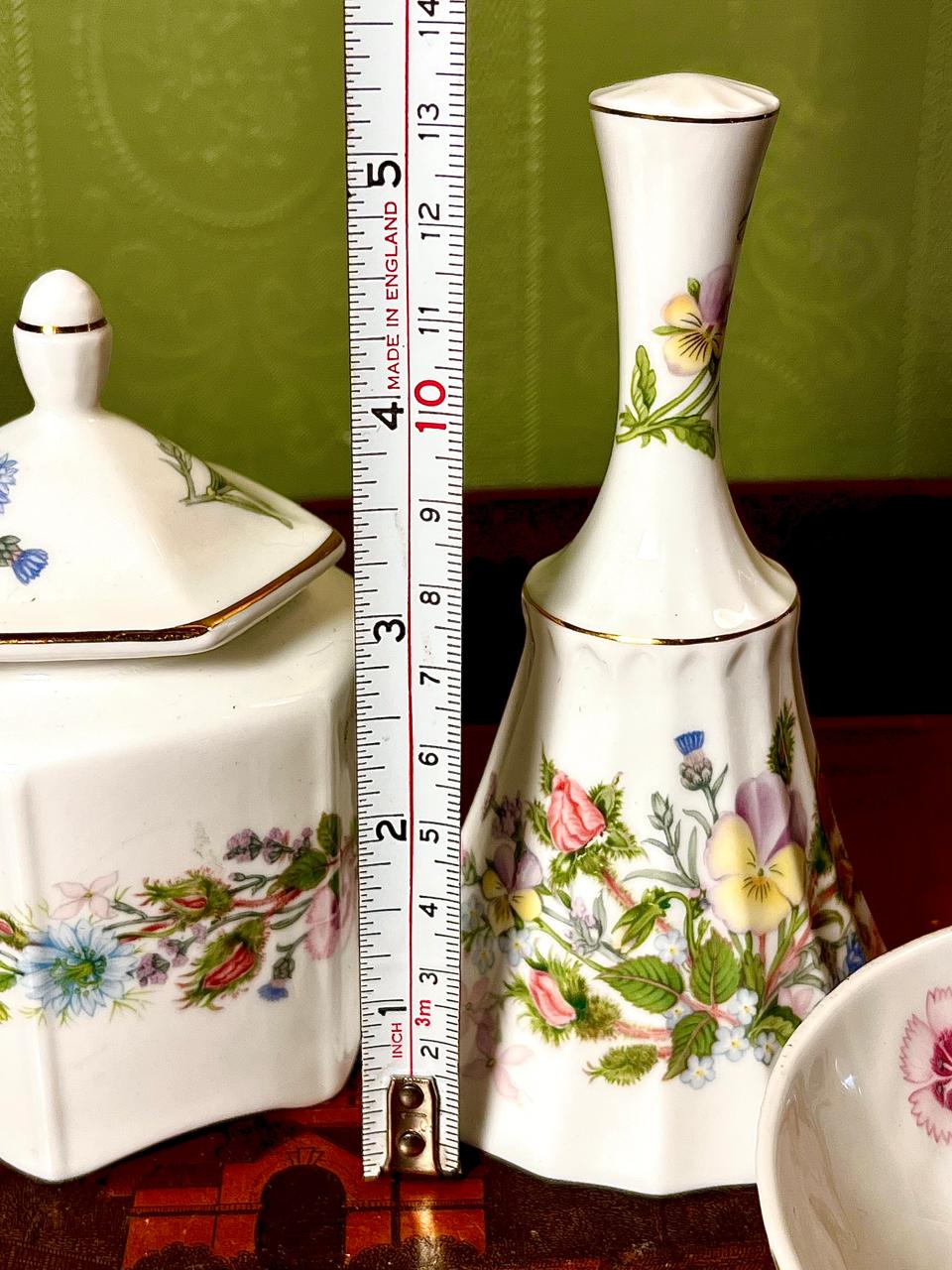 Aynsley Wild Tudor Fine Bone China Floral Decor Set, 3 Pieces