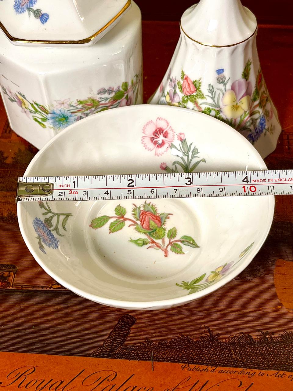 Aynsley Wild Tudor Fine Bone China Floral Decor Set, 3 Pieces