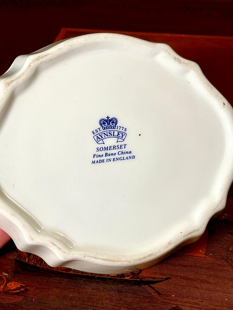 Aynsley Somerset Fine Bone China Floral Bowl – 5.25 in