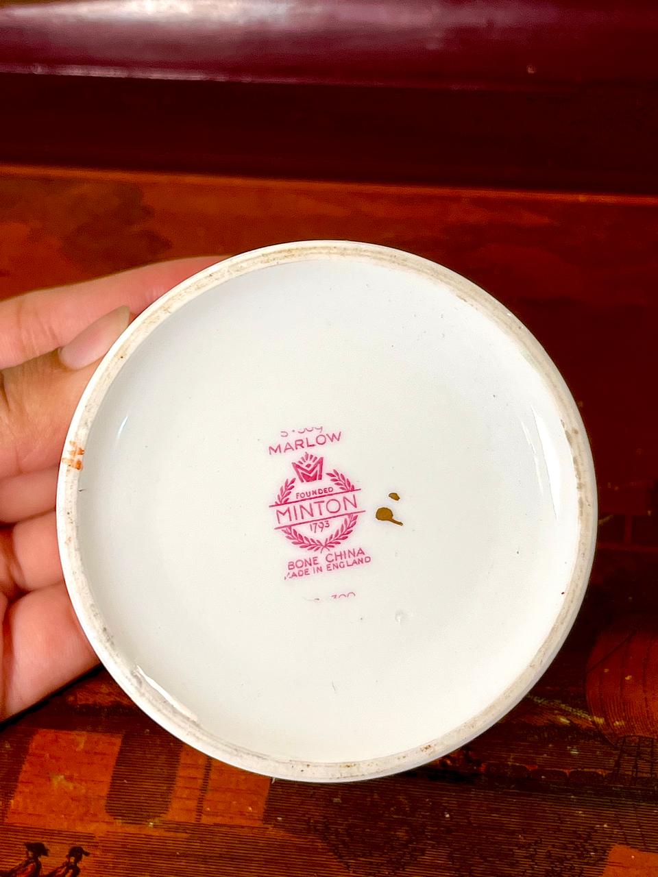 Vintage Floral Ceramic Bowl with Gold Rim – 1 Piece