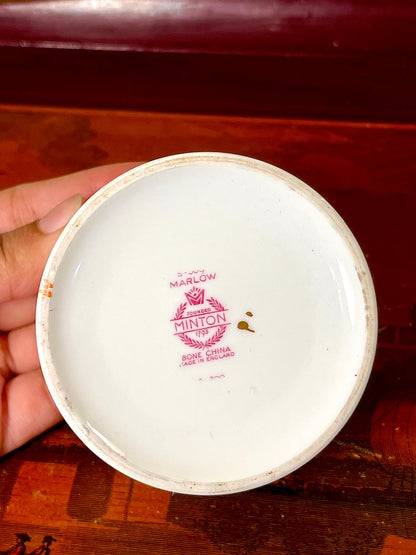 Vintage Floral Ceramic Bowl with Gold Rim – 1 Piece