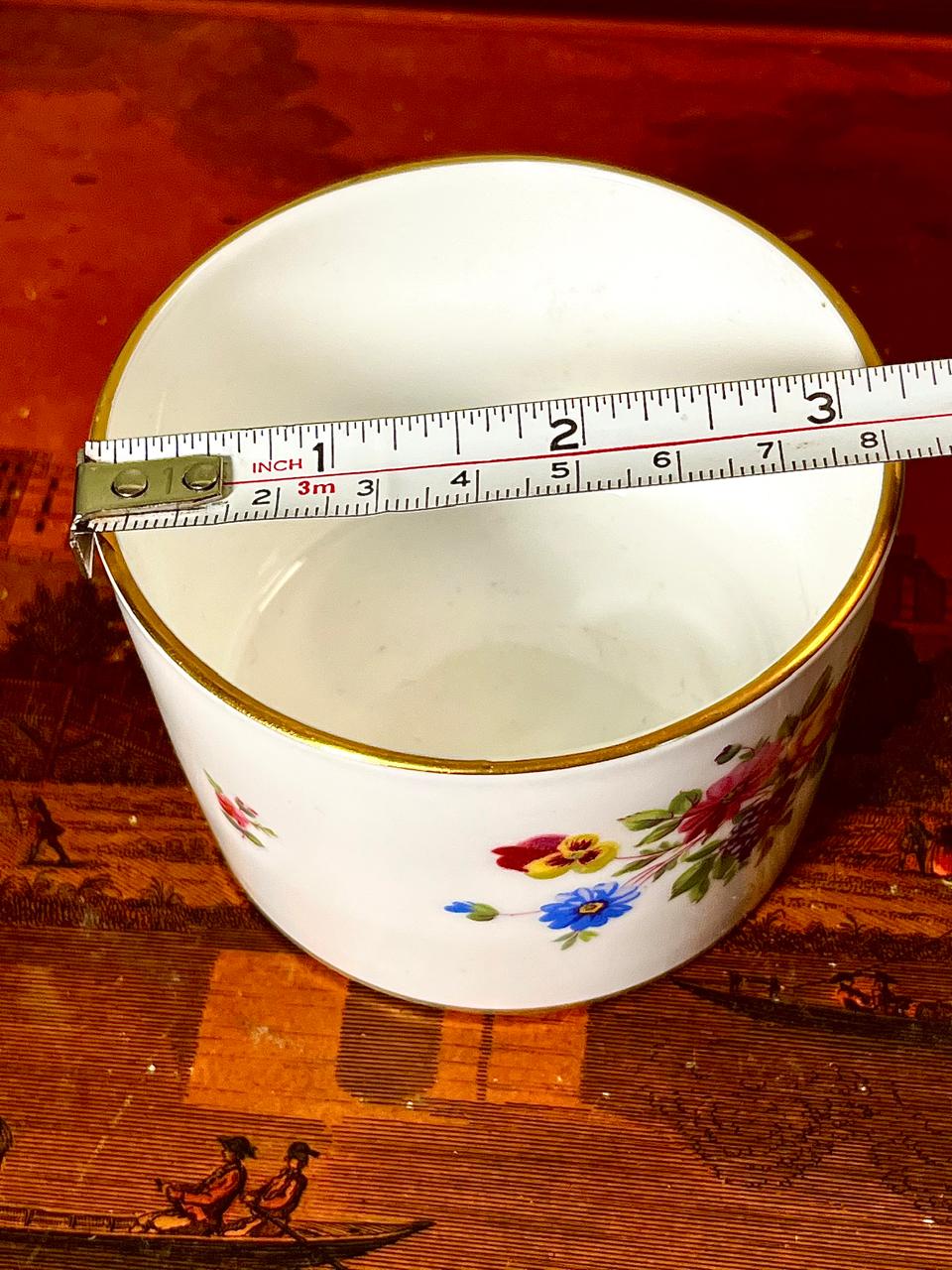Vintage Floral Ceramic Bowl with Gold Rim – 1 Piece
