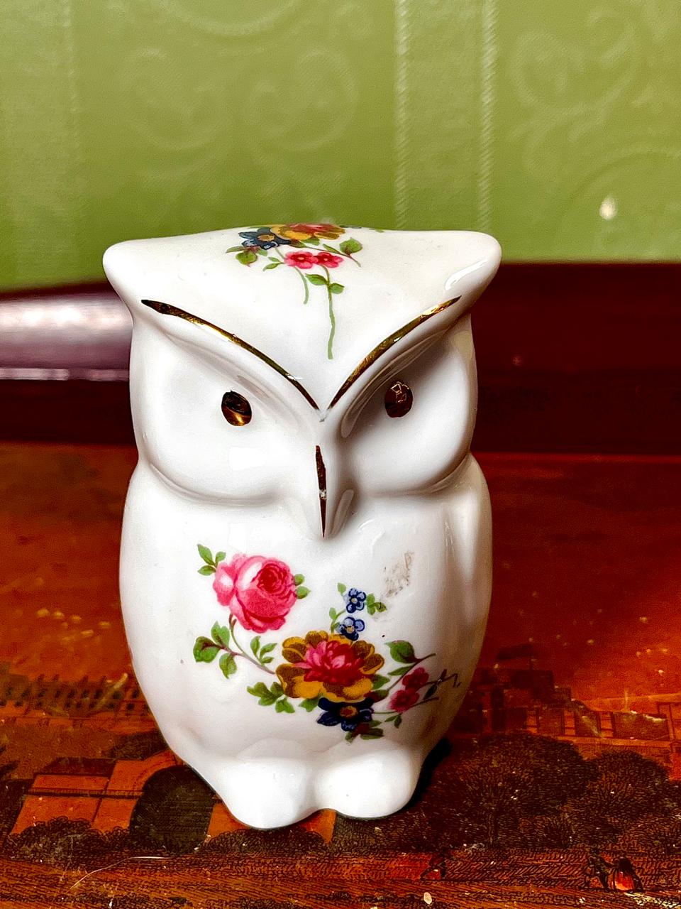 Orchid Collection Fine Bone China Floral Owl – 3.5 in