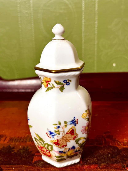 Aynsley Cottage Garden Bone China Lidded Jar – 4.5 in