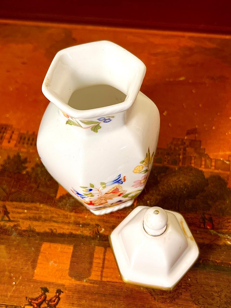 Aynsley Cottage Garden Bone China Lidded Jar – 4.5 in