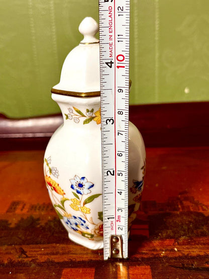 Aynsley Cottage Garden Bone China Lidded Jar – 4.5 in