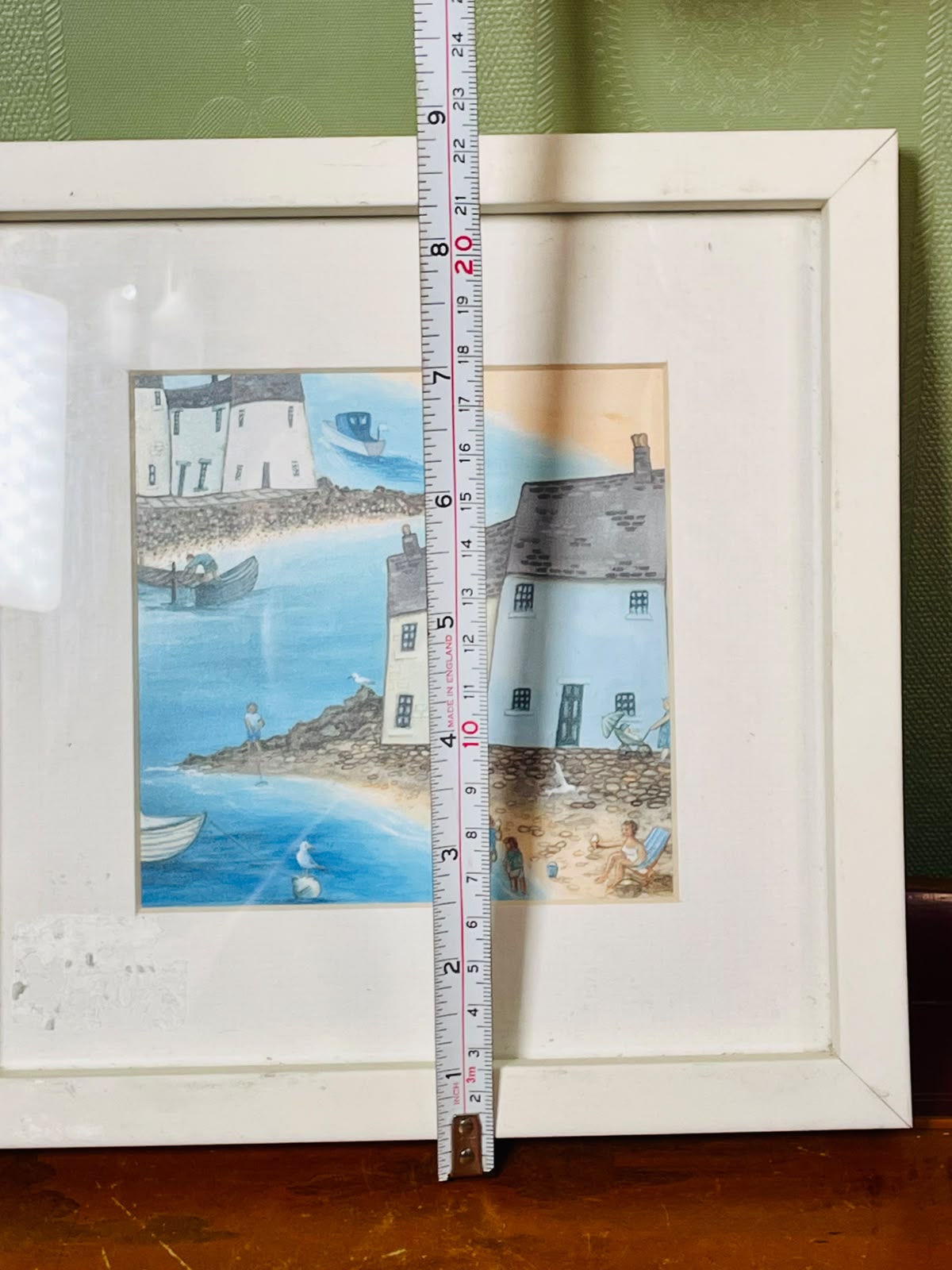 Harbourside II Framed Coastal Art Painting 22cm x 22cm