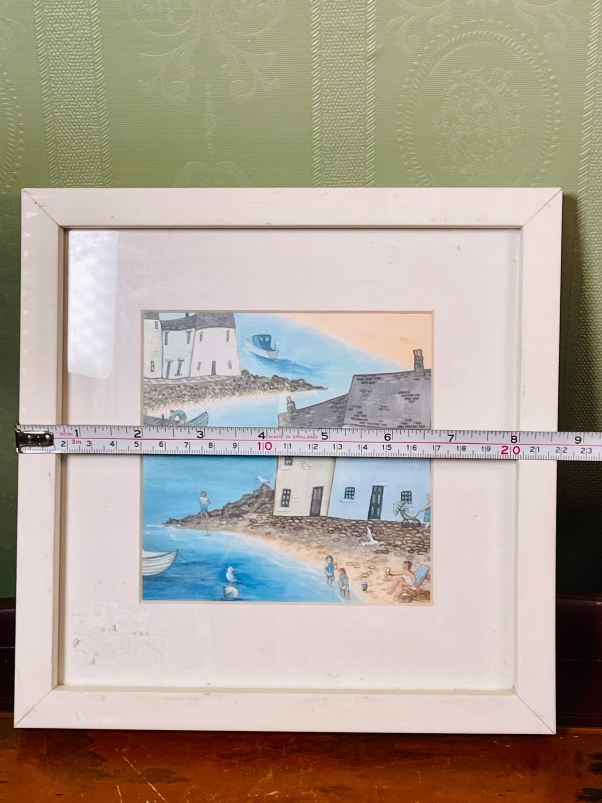 Harbourside II Framed Coastal Art Painting 22cm x 22cm