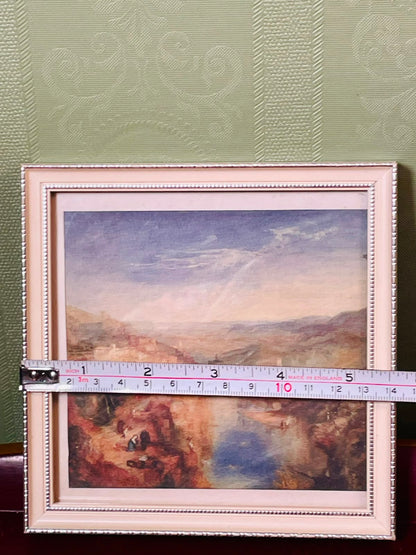Vintage J.M.W. Turner Modern Italy Painting Cream & Silver-Tone Frame 14 x 16cm