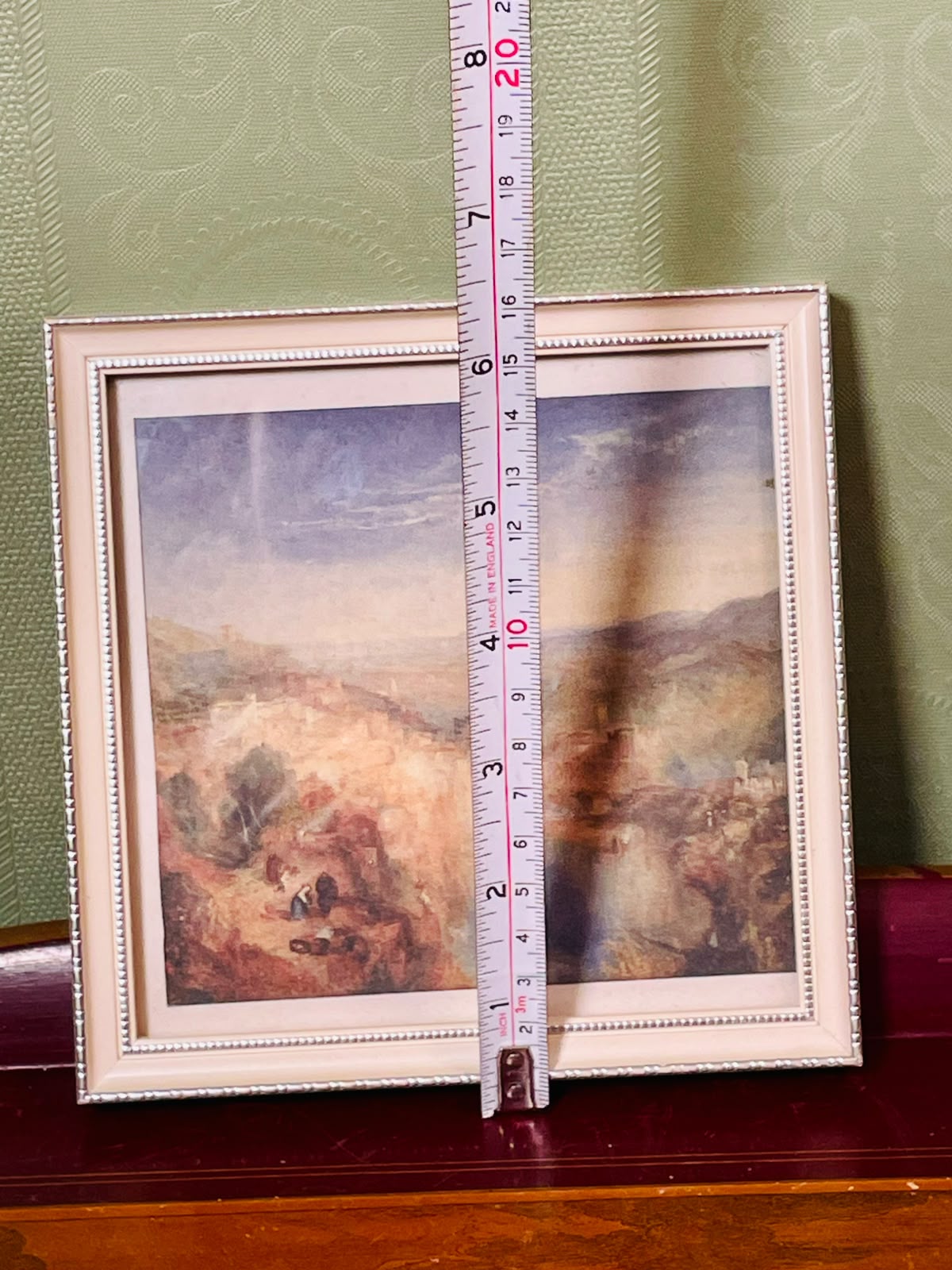 Vintage J.M.W. Turner Modern Italy Painting Cream & Silver-Tone Frame 14 x 16cm