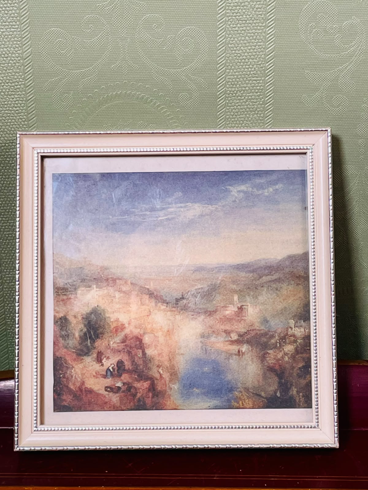 Vintage J.M.W. Turner Modern Italy Painting Cream & Silver-Tone Frame 14 x 16cm
