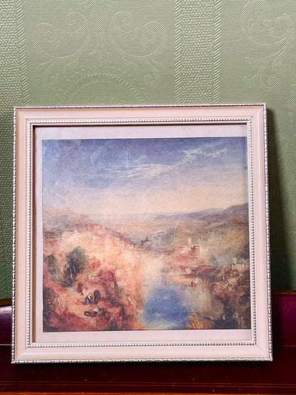 Vintage J.M.W. Turner Modern Italy Painting Cream & Silver-Tone Frame 14 x 16cm
