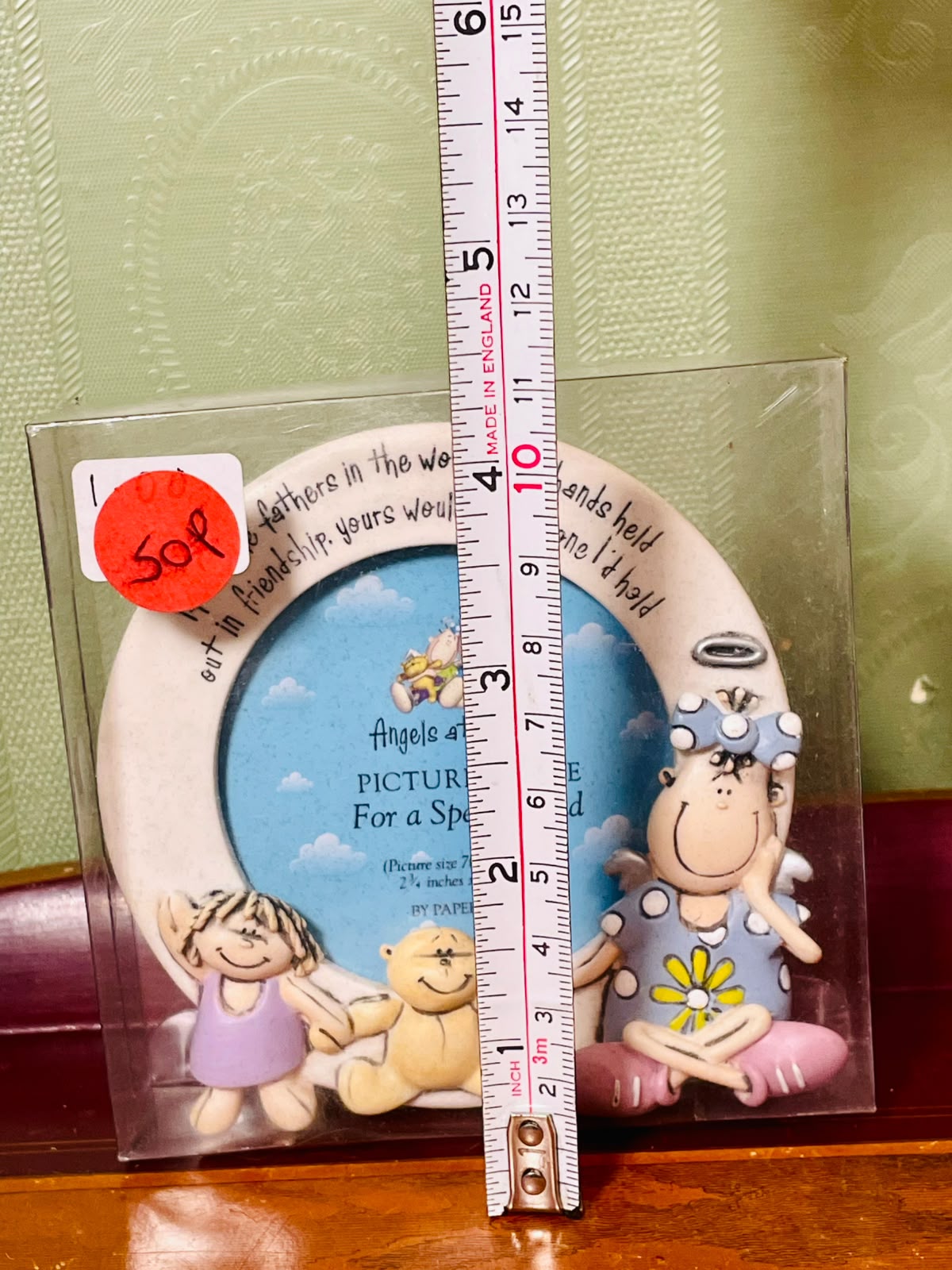 Friendship Angel Photo Frame with Raised Figures Approx. 11cm