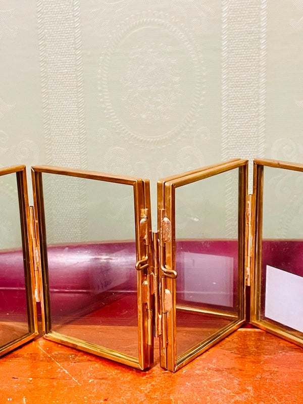 Isaac Jacobs Gold-Tone Crystal Double Photo Frames
