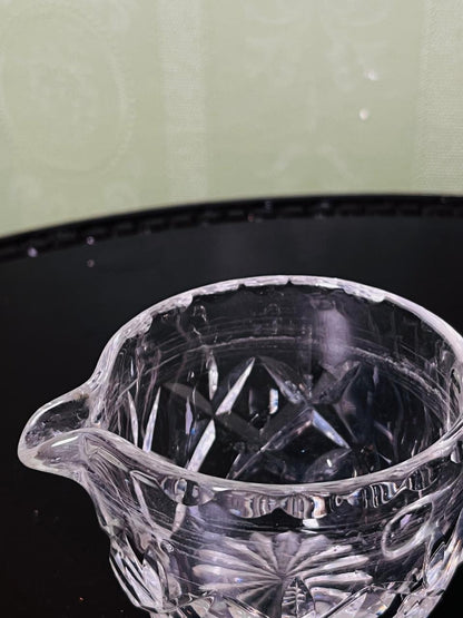 Vintage Cut Crystal Cream Jug Clear 8cm